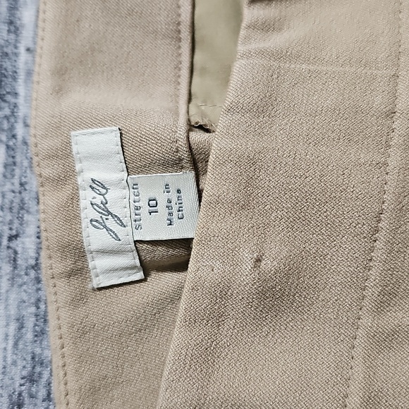 J. Jill Chino Tan Khaki Pull-on Pants Size‎ 10 - Picture 3 of 6